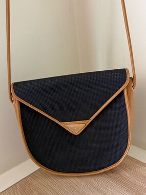 Vintage YSL  Black and Tan Crossbody Bag